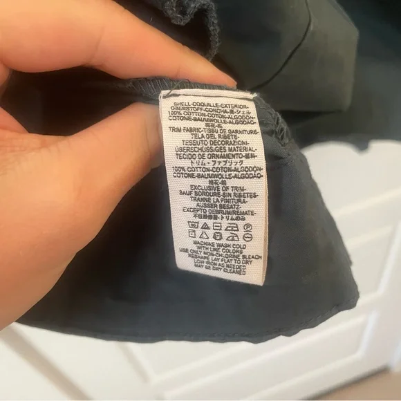 Free People Navy Lace Button Up Long Sleeve Dress Size Medium 100% Cotton - Picture 9 of 14